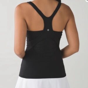 Lululemon Crossback Tank Black Luon 4 Mesh Racerback